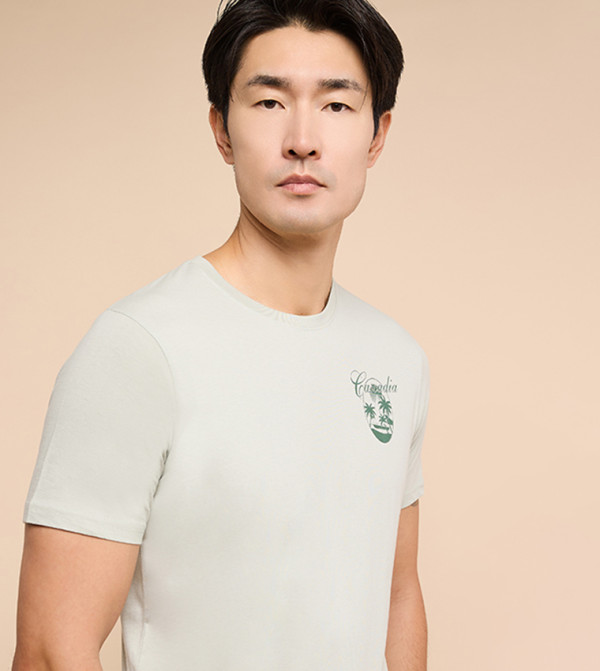 أر آند بي  تيشيرتات بياقة دائرية  - أخضر Round Neck T-Shirts