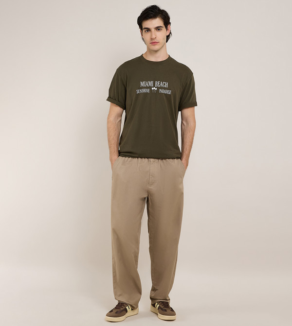 R&B  Casual Pants - Beige Casual Pants