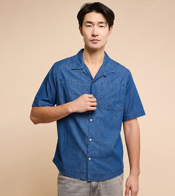 R&B Shirts - Blue Short Sleeves