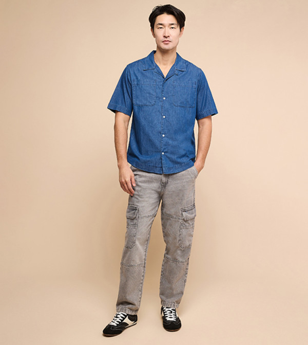 R&B Shirts - Blue Short Sleeves