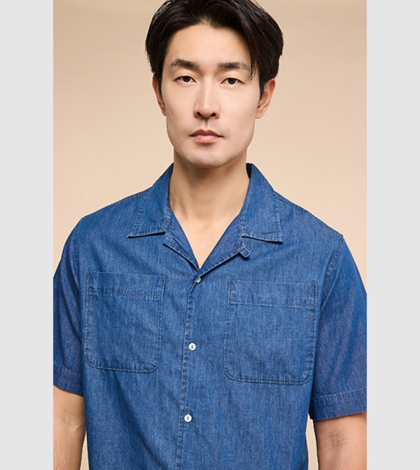 R&B Shirts - Blue Short Sleeves