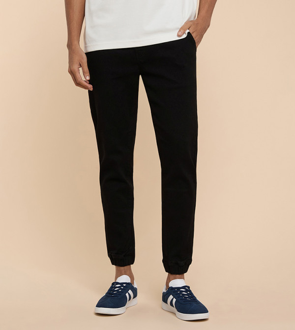 أر آند بي  جينزات قصة مستقيمة - أسود Straight Jeans