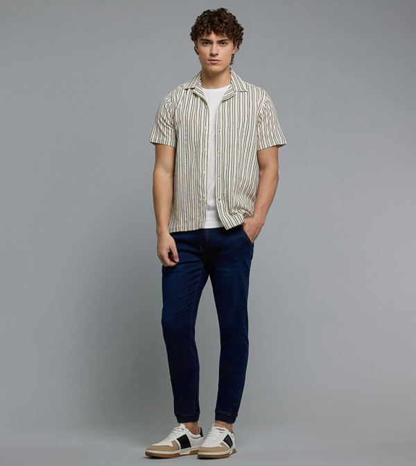 R&B  Straight Jeans - Navy Straight Jeans