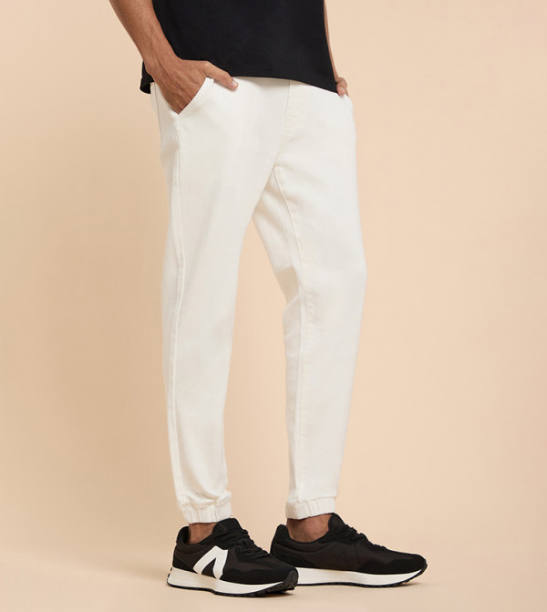 R&B  Jeans - White Straight Jeans