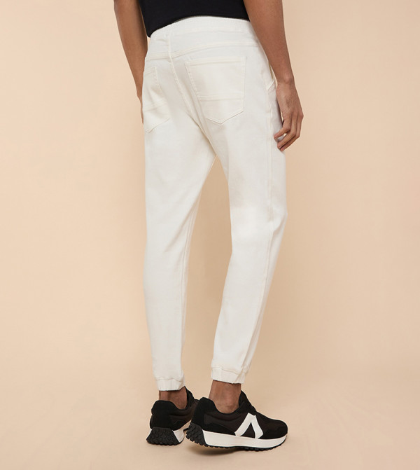 R&B  Jeans - White Straight Jeans