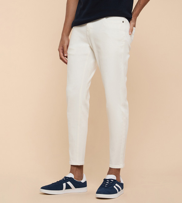 أر آند بي  ملابس - أبيض Slim Jeans