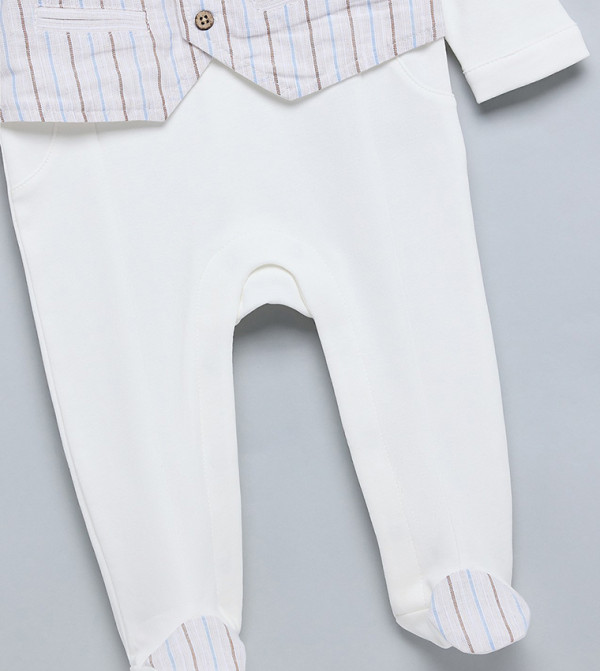 R&B Onepiece & Bodysuits - Beige Sleep Suits
