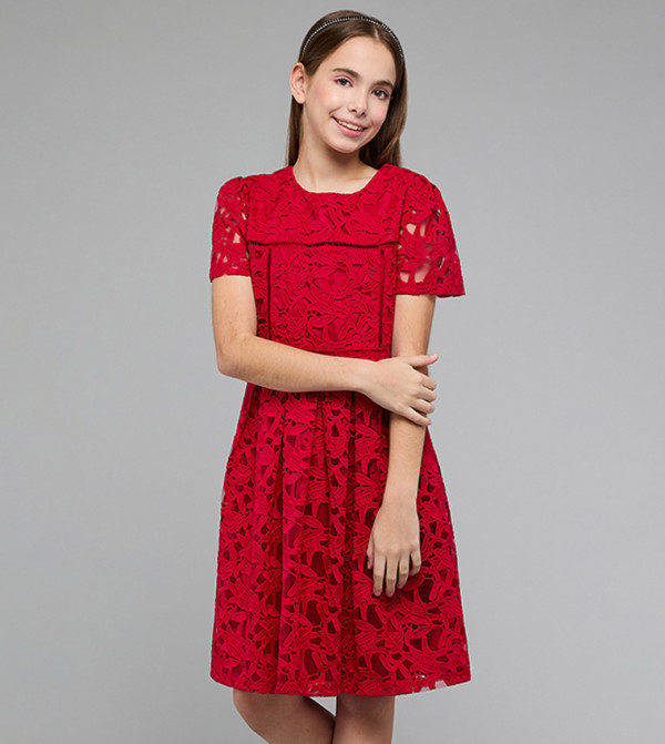 أر آند بي  فساتين - أحمر فستان كاجوال 