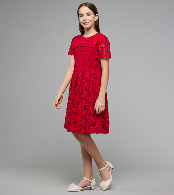 أر آند بي  فساتين - أحمر فستان كاجوال 