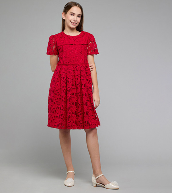 أر آند بي  فساتين - أحمر فستان كاجوال 