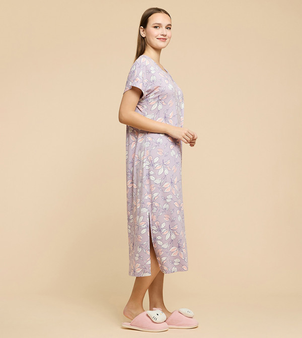 R&B  warm-hues-w - Light Purple Night Dress & Gowns