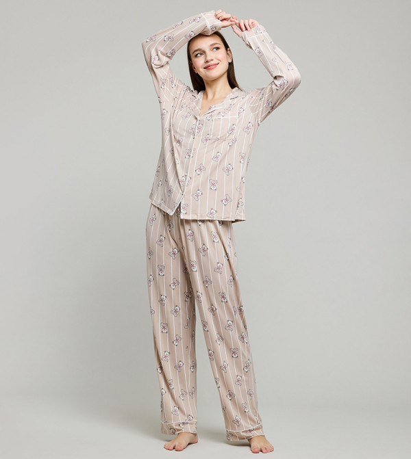 R&B  Clothing - Beige Pyjama Set