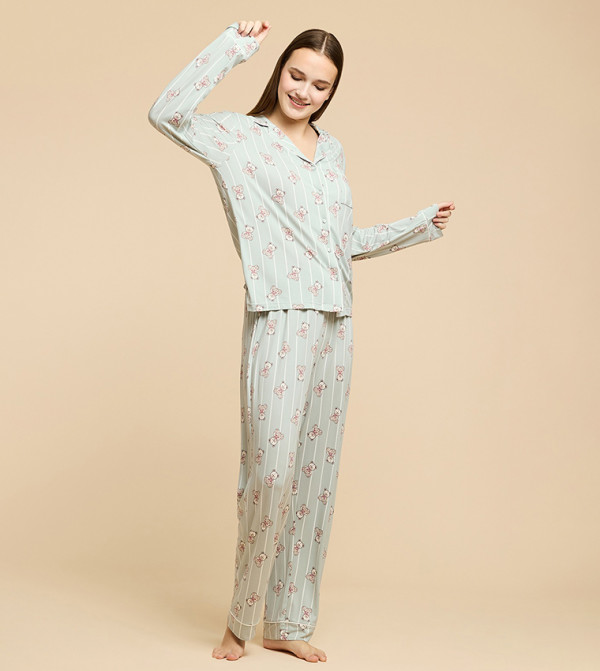R&B Clothing - Green Pyjama Set