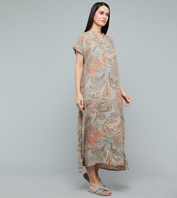 R&B  Night Dress & Gowns - Grey Night Dress & Gowns