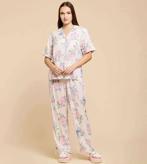 أر آند بي  ملابس نوم - وردي فاتح Pyjama Set