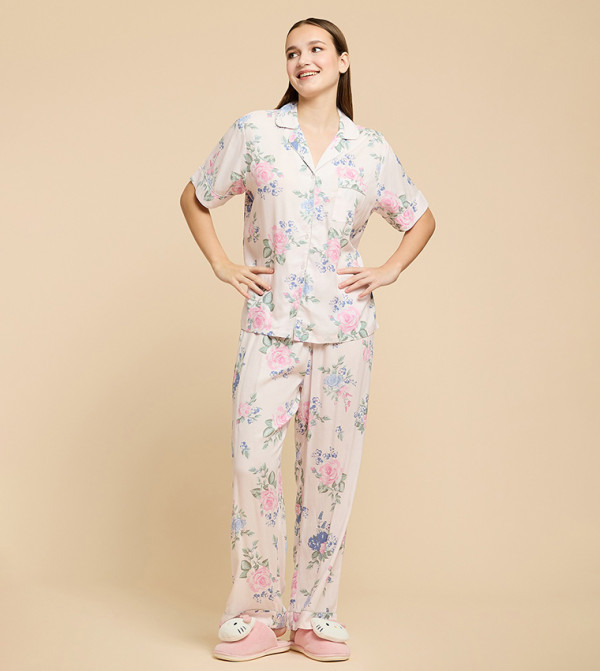 أر آند بي  ملابس نوم - وردي فاتح Pyjama Set