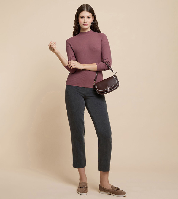أر آند بي  the-high-neck-shift - بنفسجي  Casual Tops