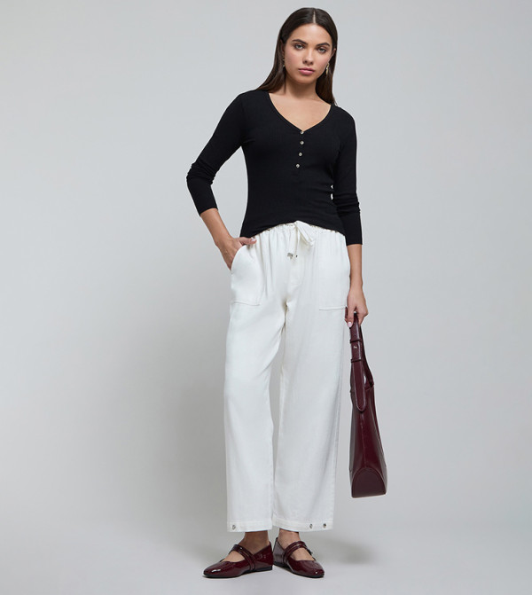 R&B the-high-neck-shift - Black Casual Tops