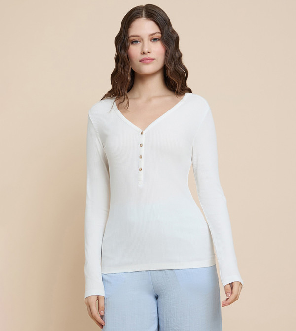 أر آند بي توبات كاجوال - أبيض Casual Tops
