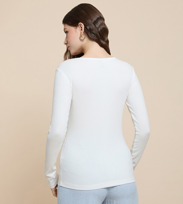أر آند بي توبات كاجوال - أبيض Casual Tops