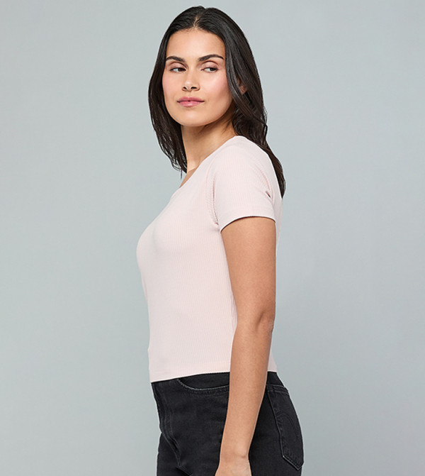 أر آند بي  توبات قصيرة - وردي Cropped Tops