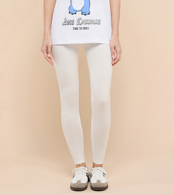 أر آند بي  ليقينز - عاجي  leggings