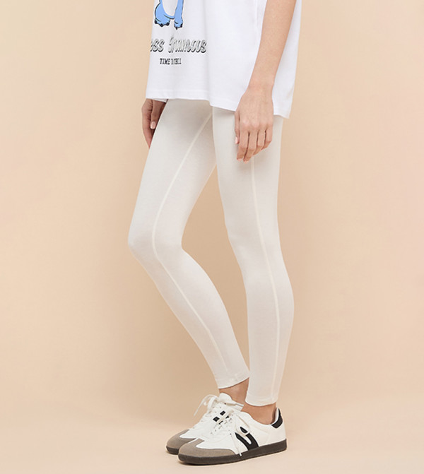 أر آند بي  ليقينز - عاجي  leggings