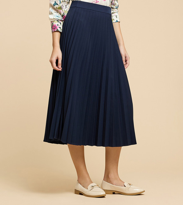 أر آند بي ملابس - كحلي مزرق Midi Skirts