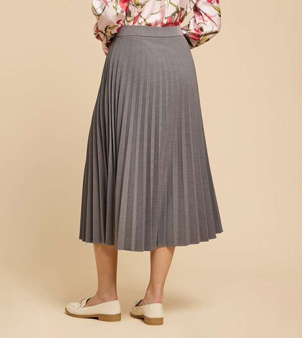أر آند بي  تنانير ميدي - رمادي Midi Skirts