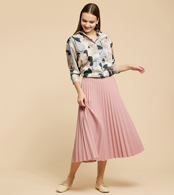 R&B  Midi Skirts - Pink Midi Skirts