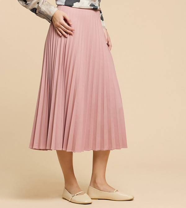 R&B  Midi Skirts - Pink Midi Skirts