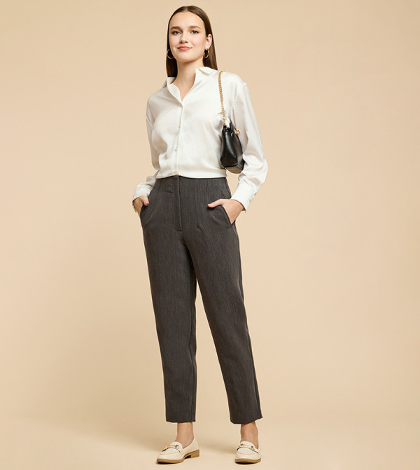 R&B  Pants & Leggings - Charcoal Casual Pants