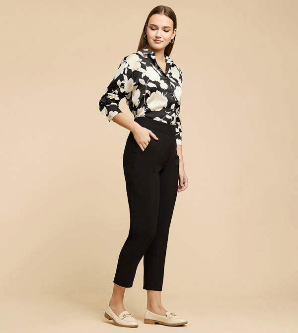 R&B  Clothing - Black Casual Pants