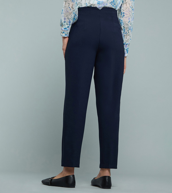 R&B  Formal Pants - NAVY BLUE Casual Pants