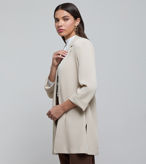 R&B  Clothing - Beige Casual Jackets