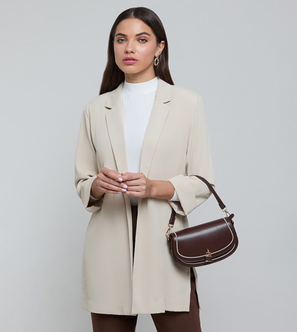 R&B  Clothing - Beige Casual Jackets