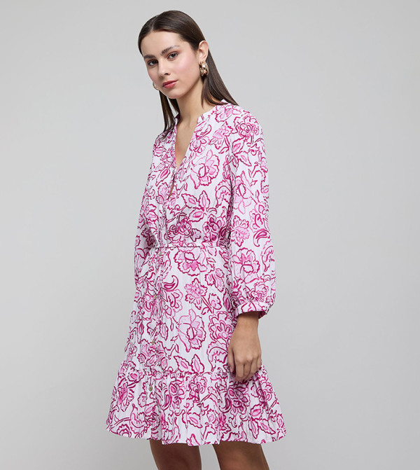 R&B  Shirt & T-Shirt Dresses - Pink Shirt & T-Shirt Dresses