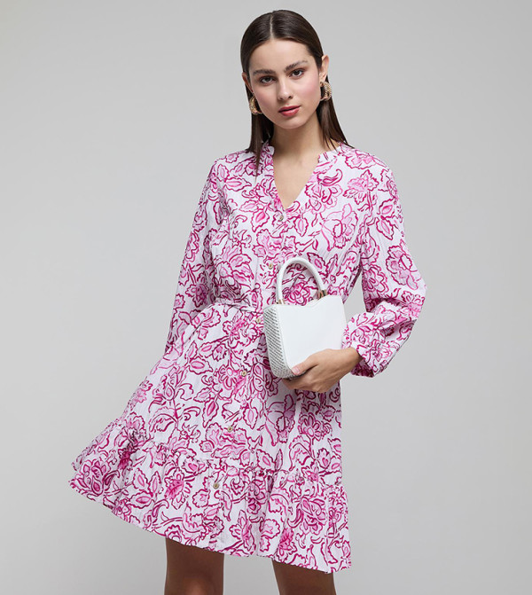 R&B  Shirt & T-Shirt Dresses - Pink Shirt & T-Shirt Dresses