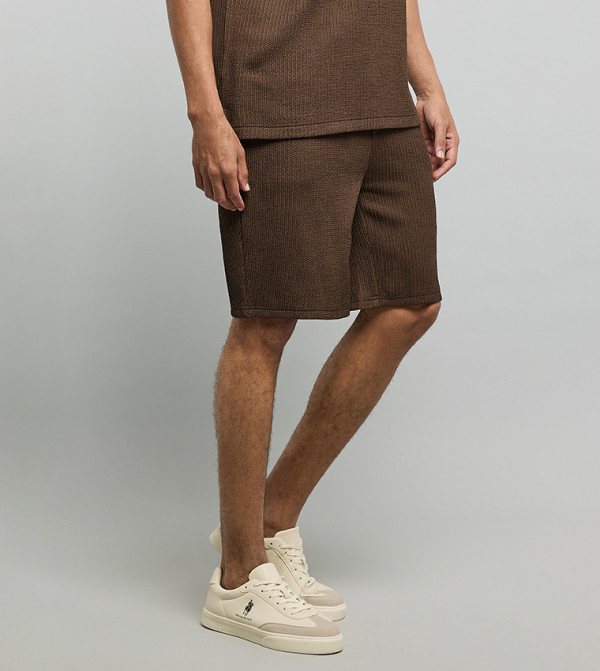 R&B  Casual Shorts - Brown Casual Shorts