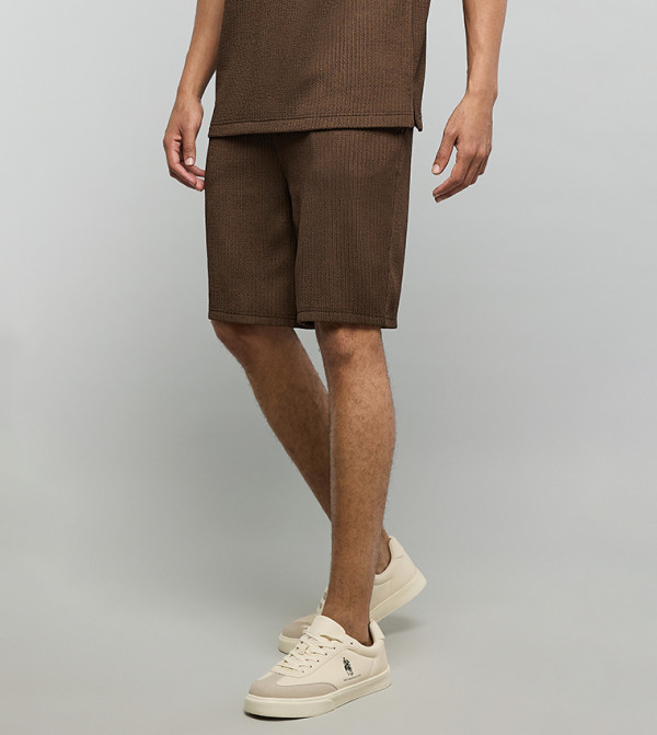 R&B  Casual Shorts - Brown Casual Shorts