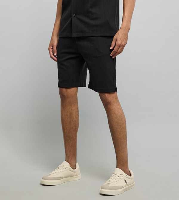 R&B  Casual Shorts - BLACK Casual Shorts