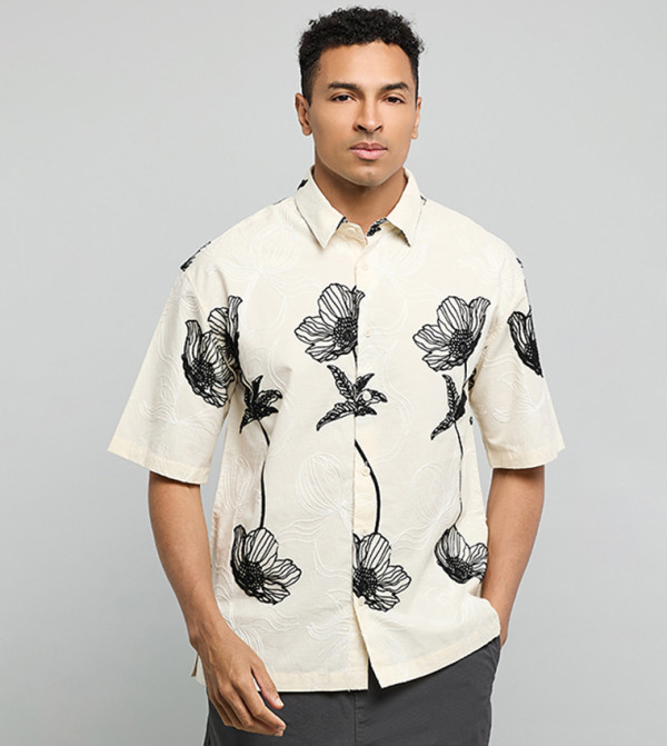 R&B  Clothing - Beige Short Sleeves