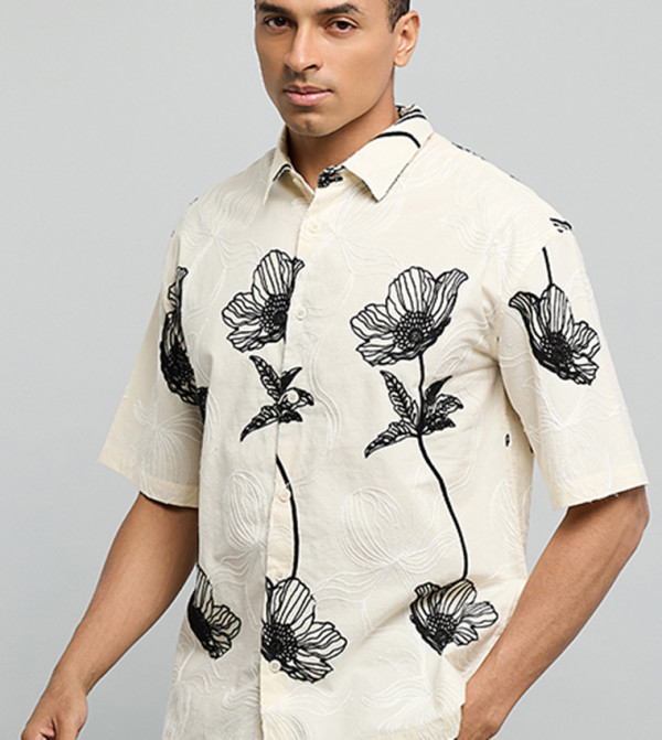 R&B  Clothing - Beige Short Sleeves