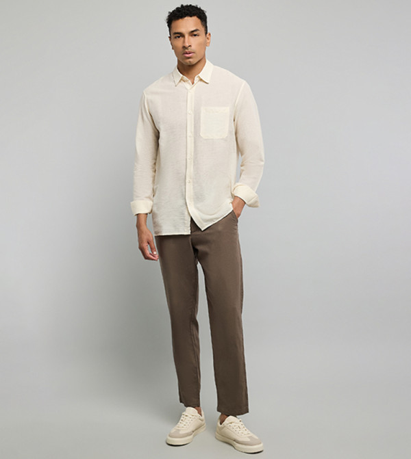 R&B Shirts - Beige Long Sleeves