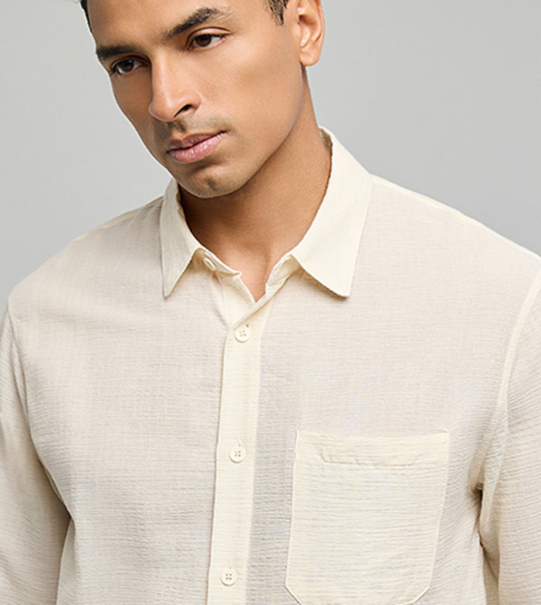 R&B Shirts - Beige Long Sleeves