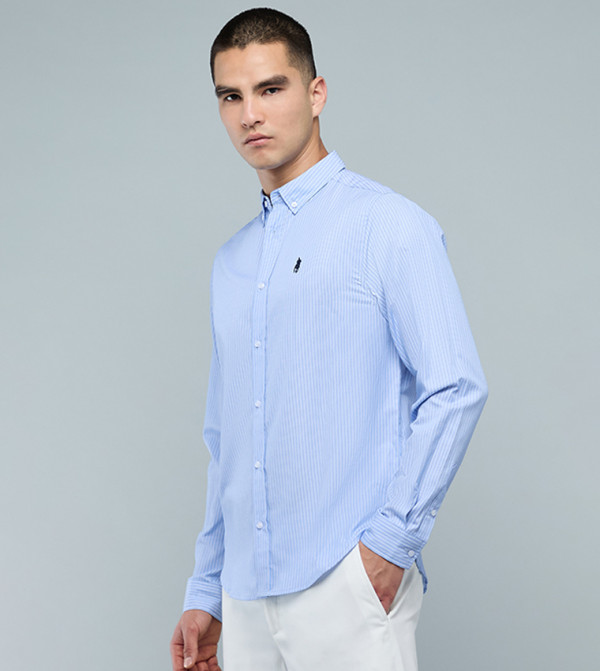 أر آند بي قمصان - أزرق Long Sleeves