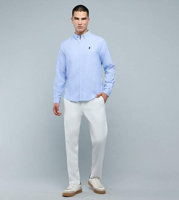 أر آند بي قمصان - أزرق Long Sleeves