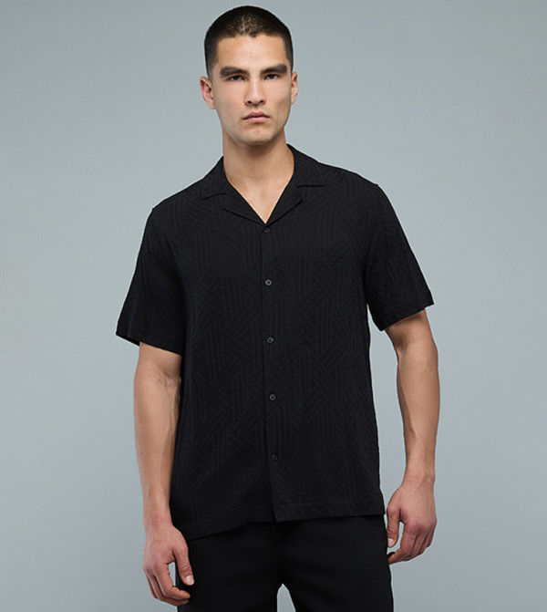 R&B  Shirts - BLACK Short Sleeves