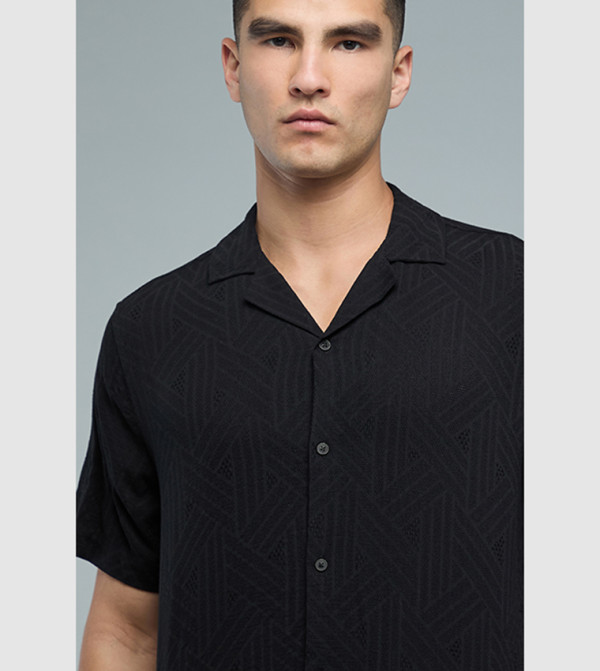 R&B  Shirts - BLACK Short Sleeves