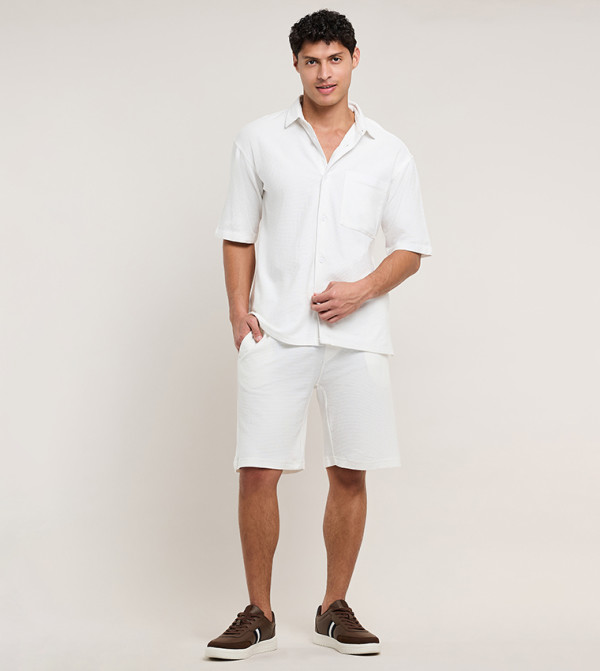 R&B  Casual Shorts - Ivory Casual Shorts